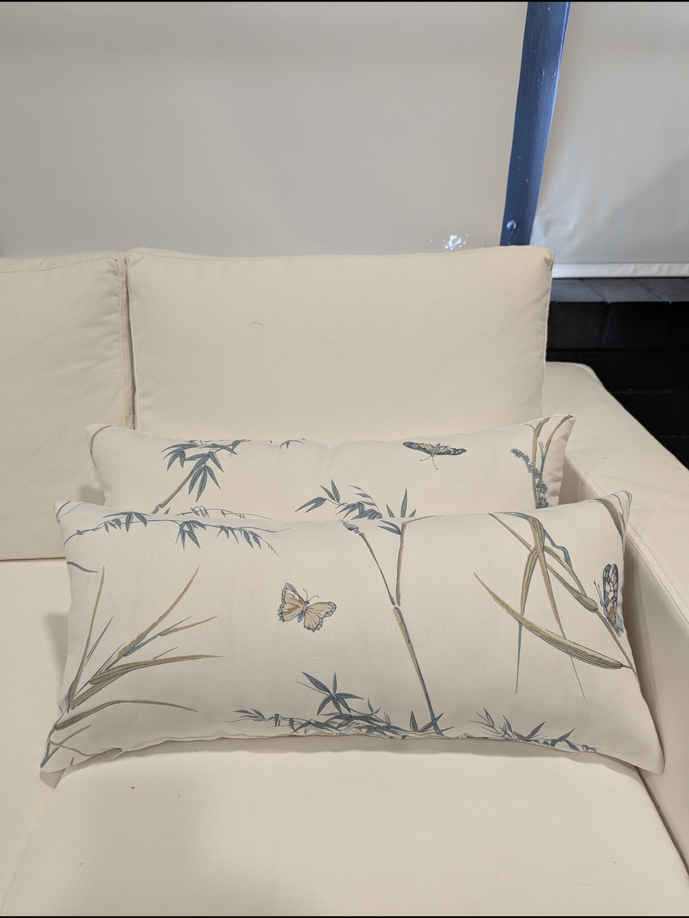 Elegant Cream Botanical Lumbar Pillow - Thibaut